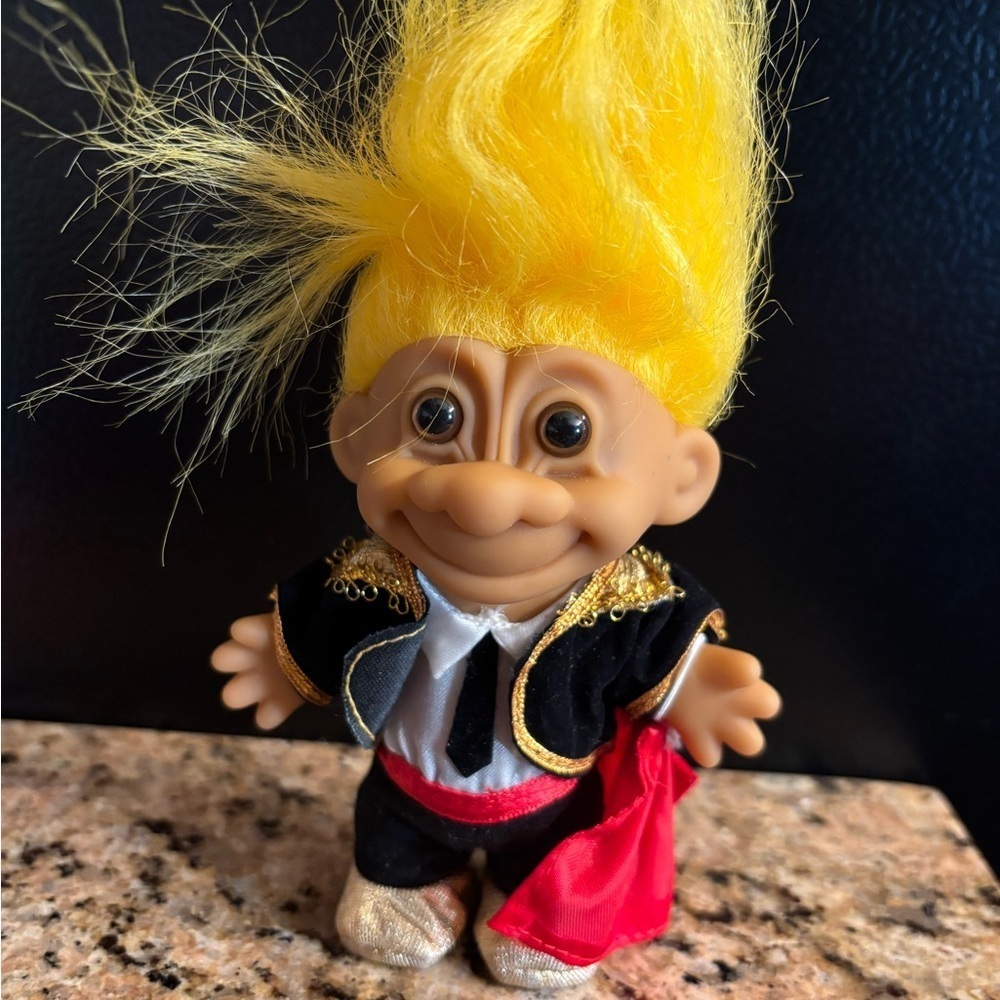 MATADOR / BULL FIGHTER - 5" Russ Troll Doll- Yellow Hair